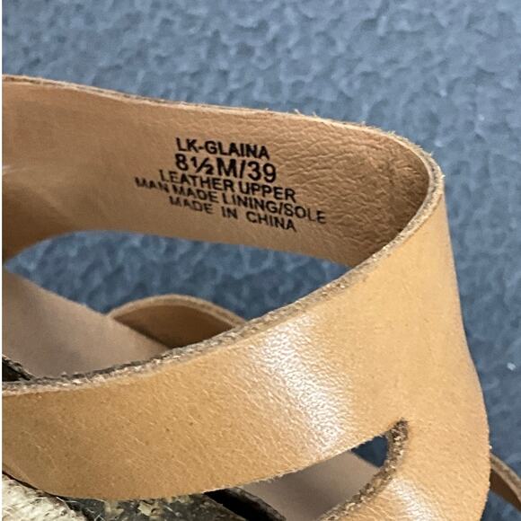 Lucky Brand Glaina Tan Leather Strappy Gladiator Sandal Women 8.5M / 39 - Picture 10 of 10
